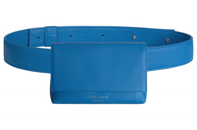 SOMA belt bag in azure calfskin leather | TSATSAS