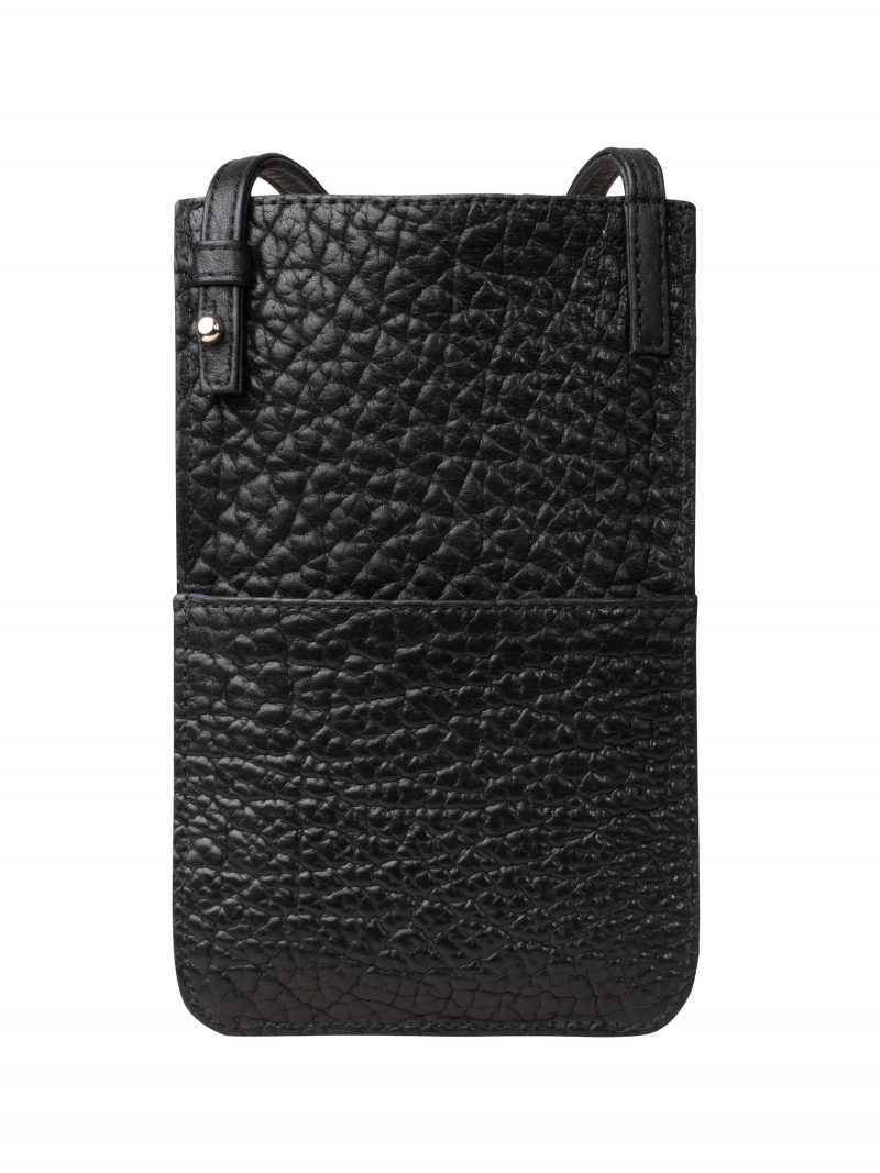 SONIC phone case in black bison leather | TSATSAS