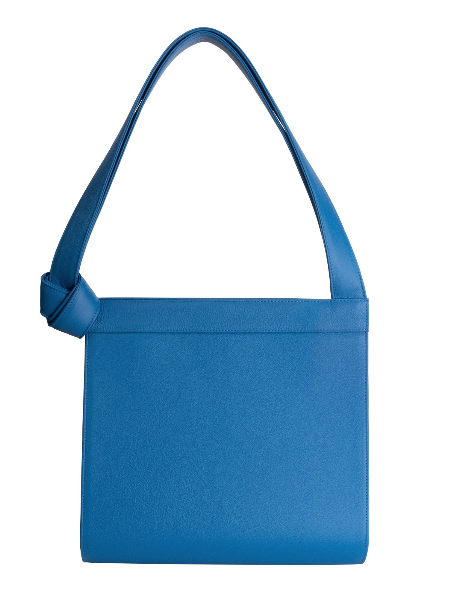 TAPE shoulder bag in azure calfskin leather | TSATSAS