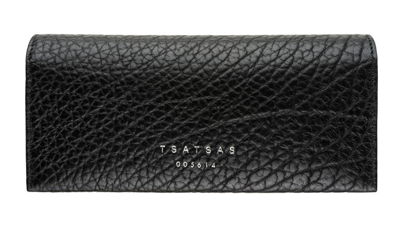 COVER glasses case in black bison leather | TSATSAS