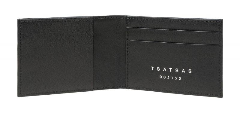 KYOTO 3 wallet in black calfskin leather | TSATSAS