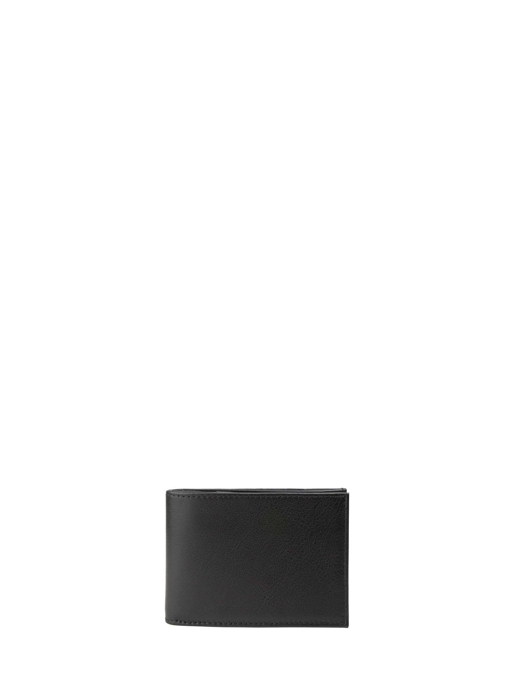 3/C FOLD WALLET BLACK ① KYOTO 3 billfold wallet in black calfskin leather | TSATSAS