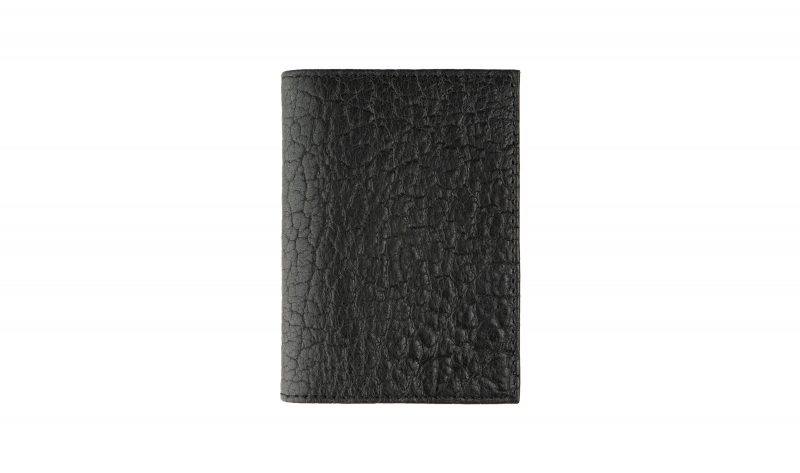 VOID card holder in black bison leather | TSATSAS