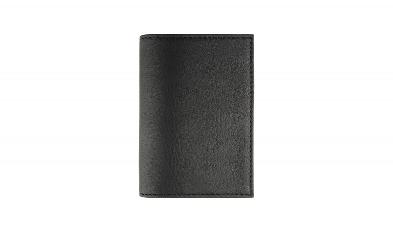 VOID card holder in black calfskin leather | TSATSAS