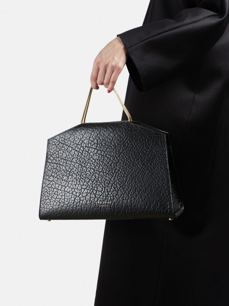 SUEZ 2 shoulder bag in black bison leather | TSATSAS