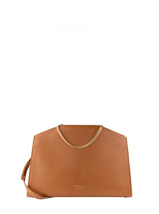 SUEZ 2 shoulder bag in tan calfskin leather | TSATSAS