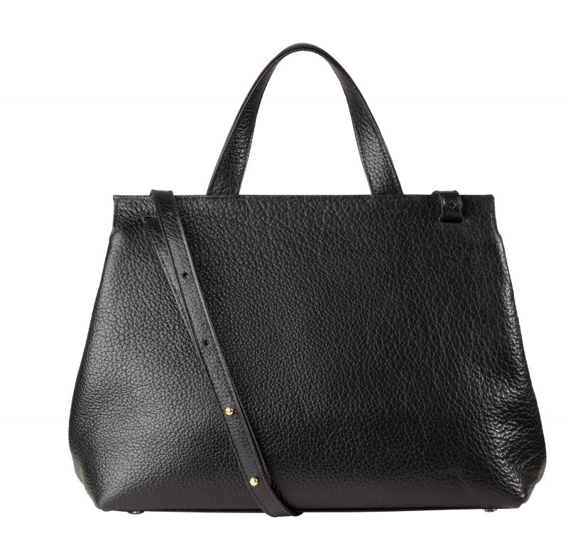 ADA shoulder bag in black bison leather | TSATSAS