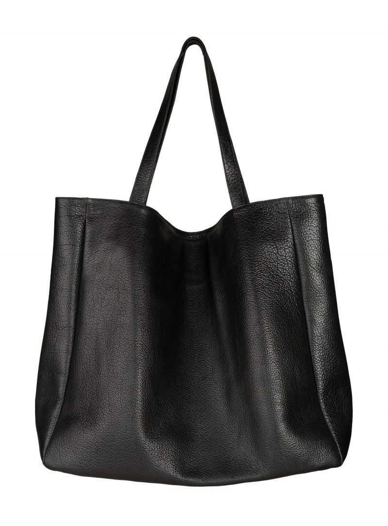 FABER 1 shoulder bag in black bison leather | TSATSAS