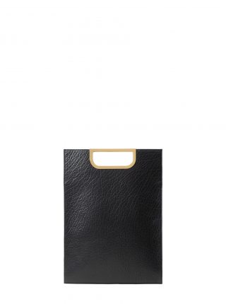 SOODEN handbag in black bison leather | TSATSAS