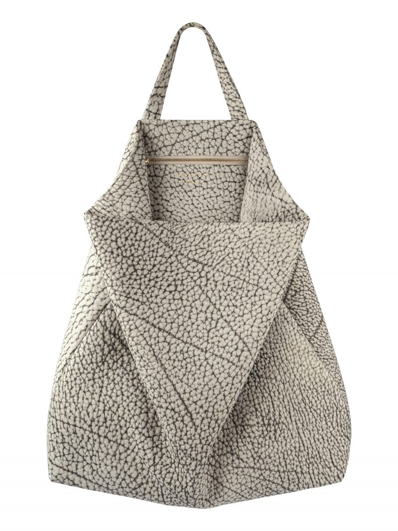 FLUKE tote bag in hand-sanded marbled nubuck leather | TSATSAS