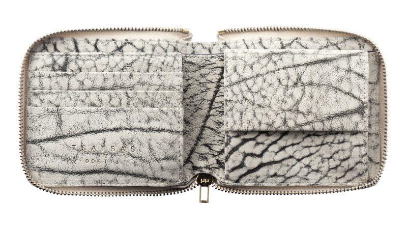 KOBO 1 wallet in hand-sanded marbled nubuck leather | TSATSAS
