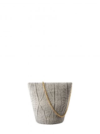 OLIVE shoulder bag in hand-sanded marbled nubuck leather | TSATSAS