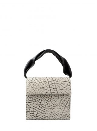 RHEI top handle bag in hand-sanded marbled nubuck leather | TSATSAS