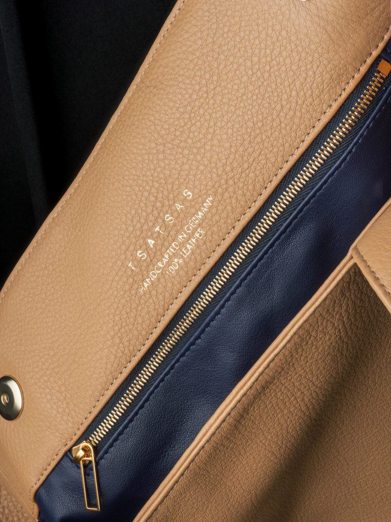 NEXUS tote bag in cashew calfskin leather | TSATSAS