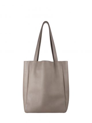 NEXUS tote bag in grey calfskin leather | TSATSAS