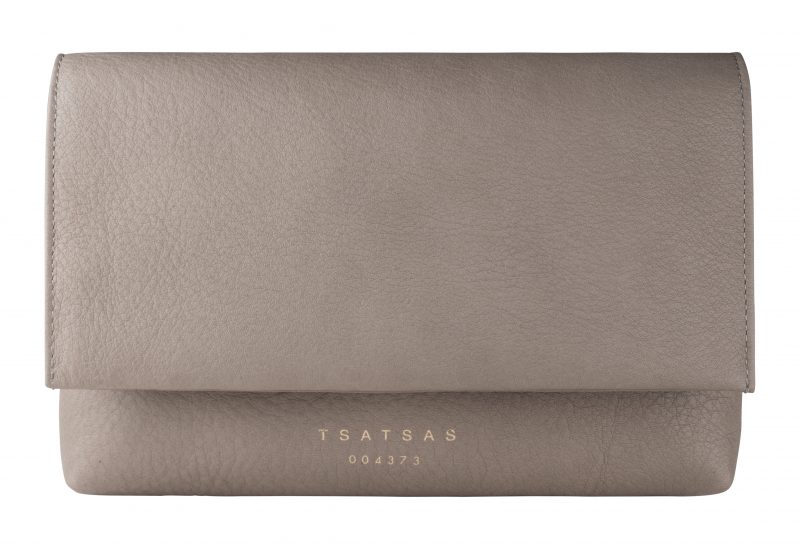 SOMA belt bag in grey calfskin leather | TSATSAS