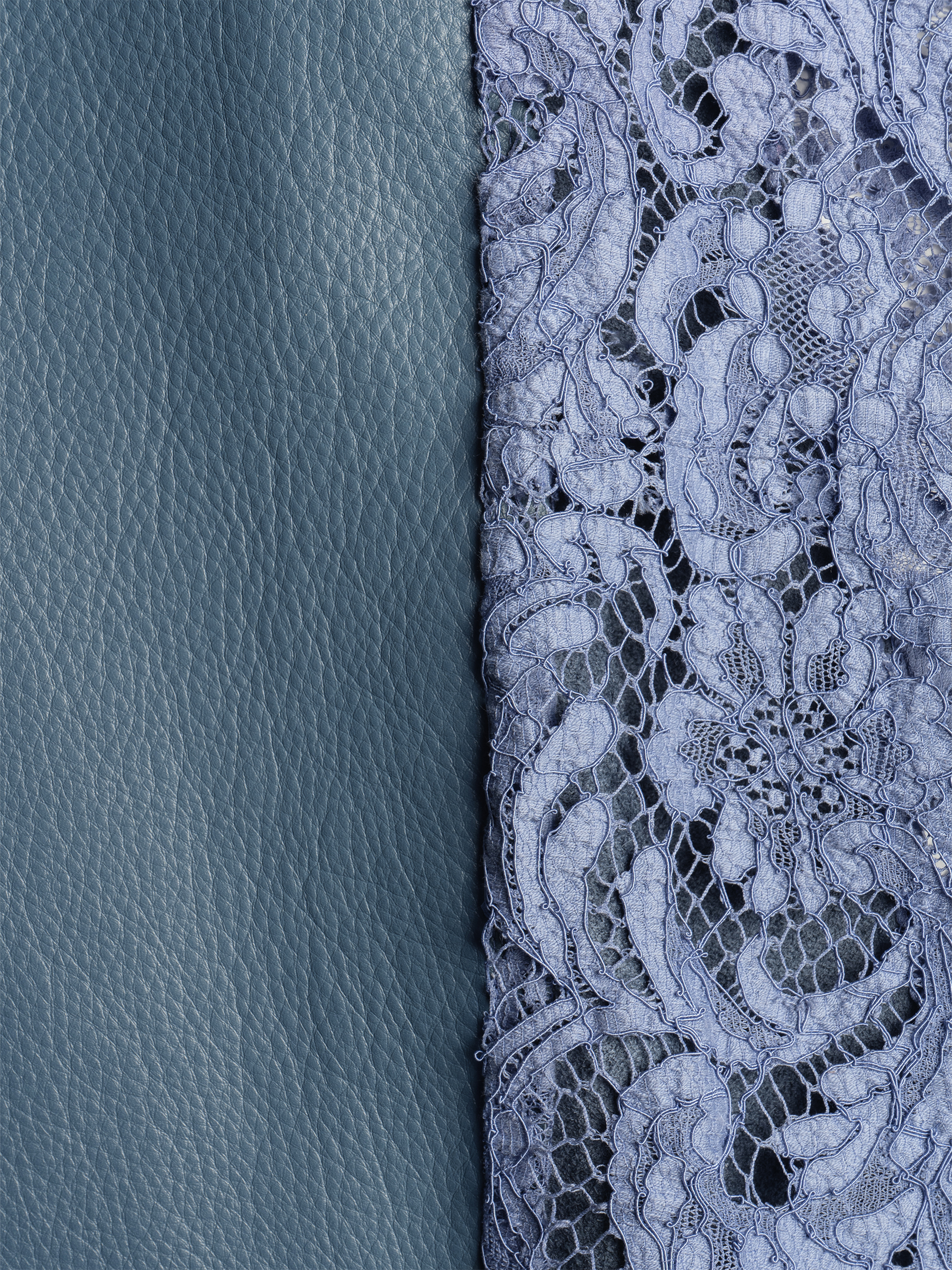 TSATSAS KOSTAS MURKUDIS Session 01 steel blue calfskin leather and cornflower lace | TSATSAS