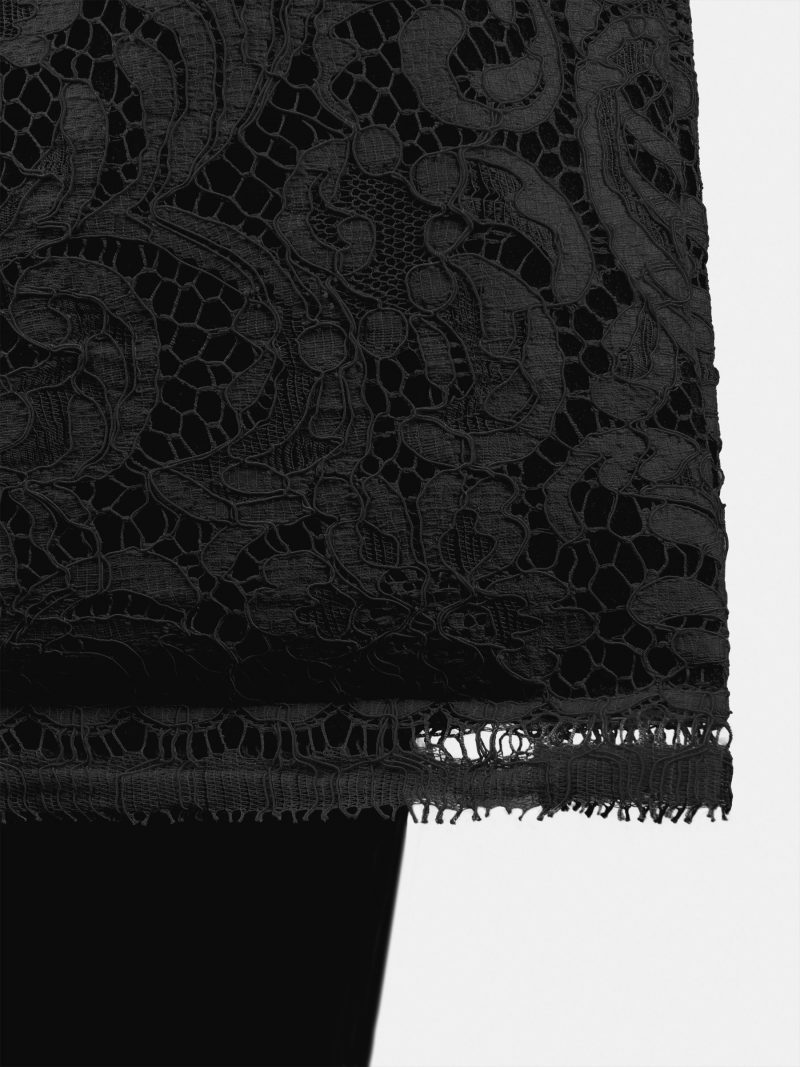 TSATSAS KOSTAS MURKUDIS Session 01 — TKM_S01_SOFT_TOTE_S in black lace and black calfskin leather | TSATSAS