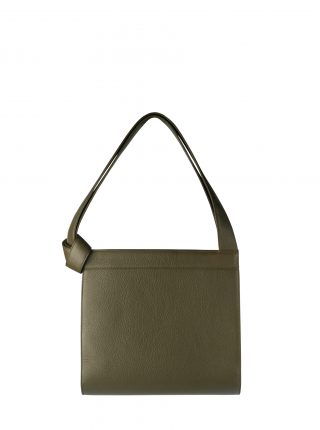 TAPE shoulder bag in khaki green calfskin leather | TSATSAS