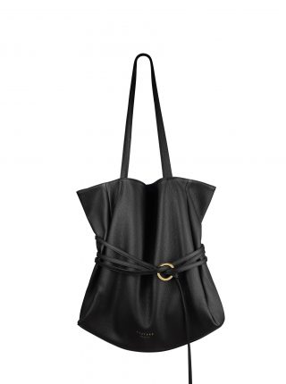 ANIS shoulder bag in black calfskin leather | TSATSAS