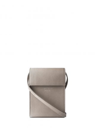 VIGO shoulder bag in grey calfskin leather | TSATSAS