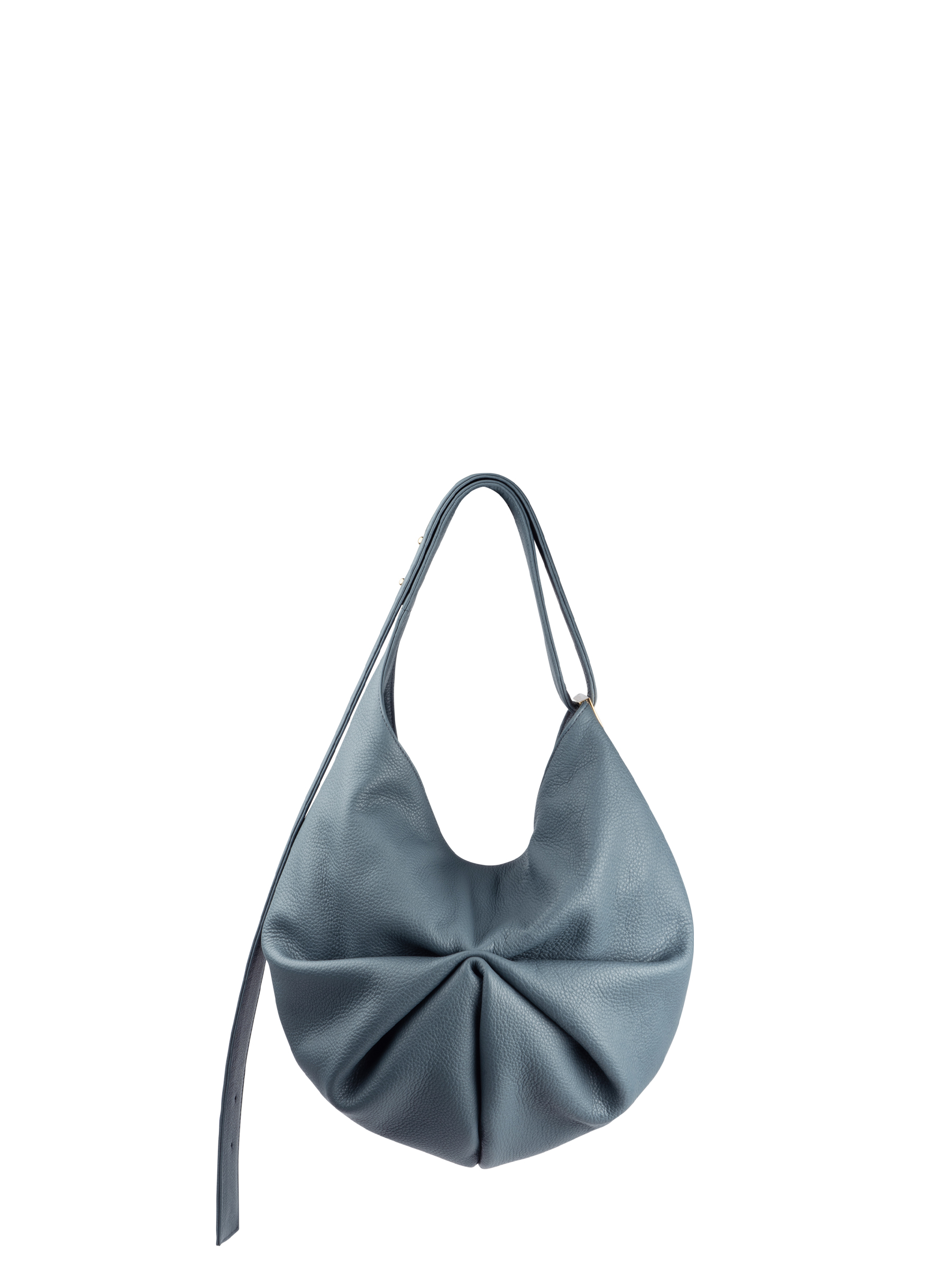 SACAR S shoulder bag in slate blue calfskin leather | TSATSAS