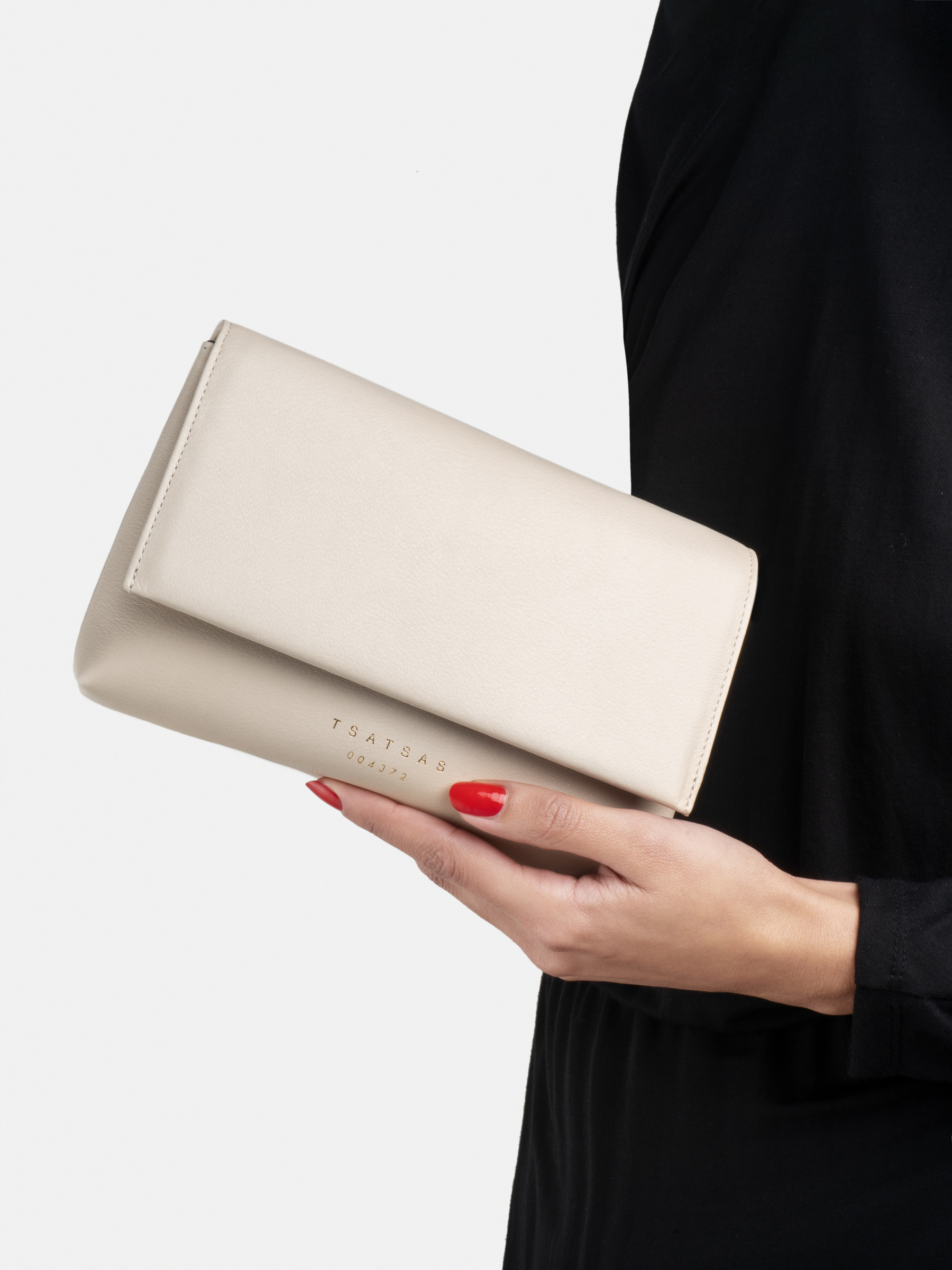 SOMA belt bag in ivory calfskin leather | TSATSAS