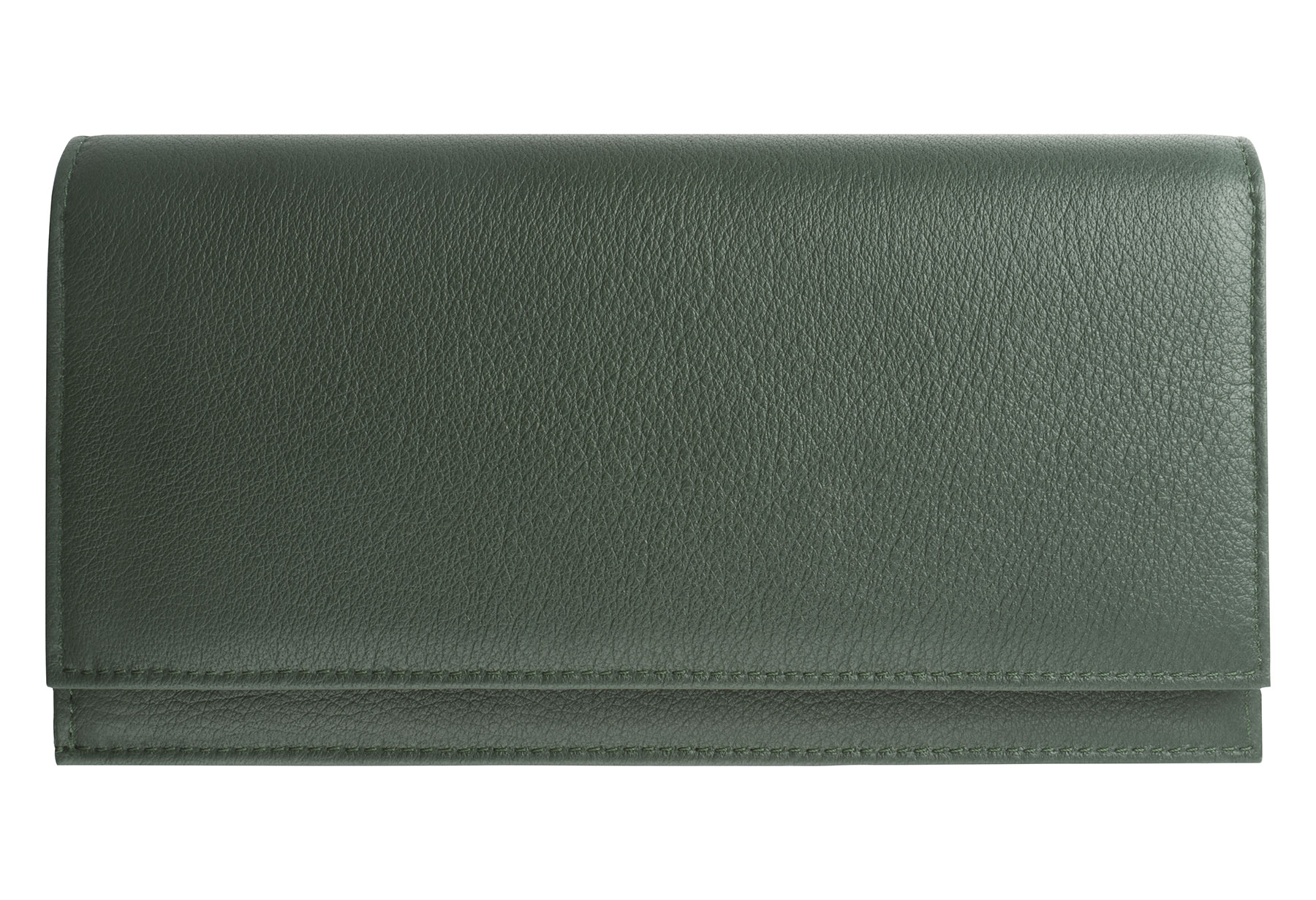 CREAM TYPE 10 wallet in pine green calfskin leather | TSATSAS