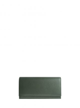 CREAM TYPE 10 wallet in pine green calfskin leather | TSATSAS