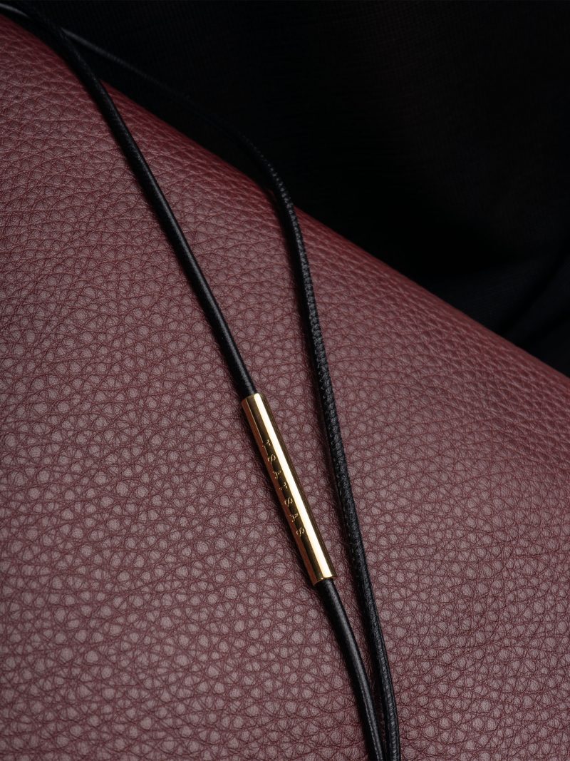 RE-OTHER shoulder bag in burgundy calfskin leather | TSATSAS