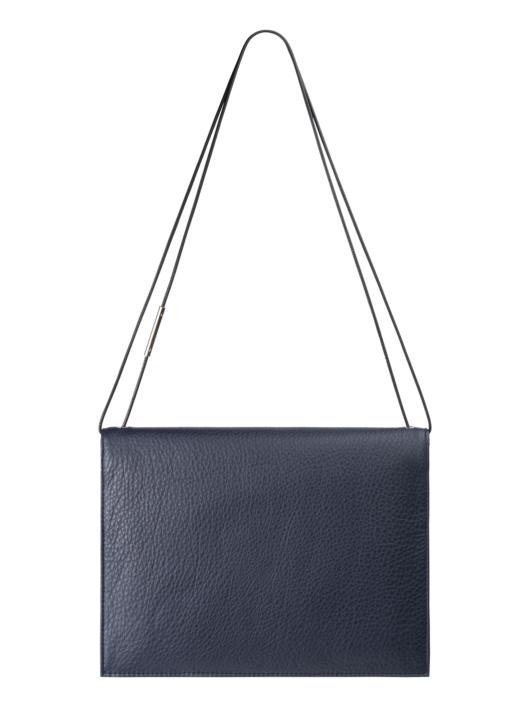 RE-OTHER shoulder bag in navy blue calfskin leather | TSATSAS