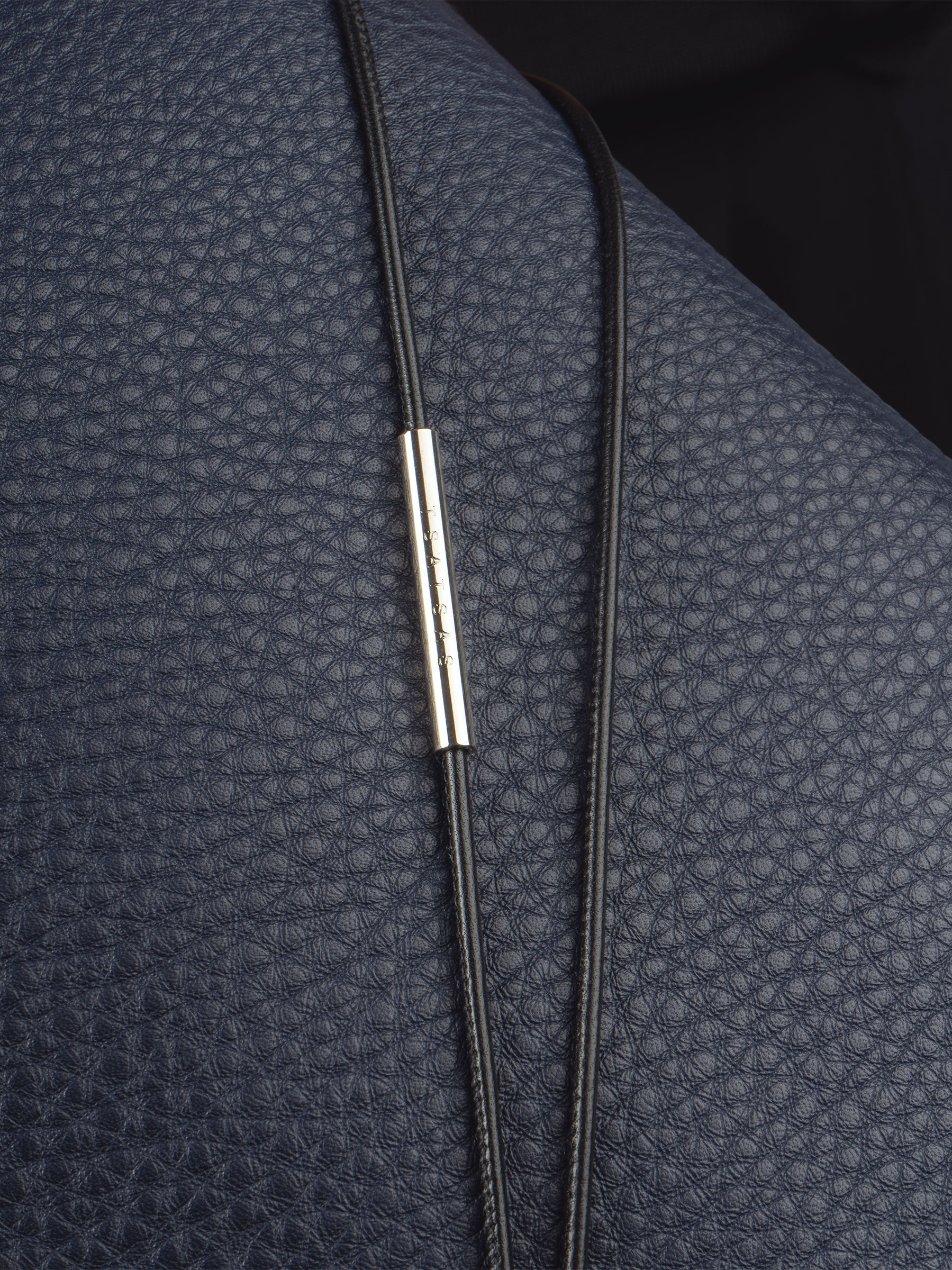 RE-OTHER shoulder bag in navy blue calfskin leather | TSATSAS