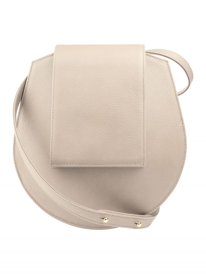 CY S shoulder bag in ivory calfskin leather | TSATSAS