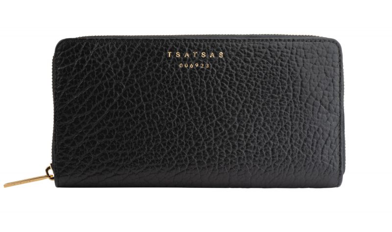 KOBO 2 wallet in black bison leather | TSATSAS