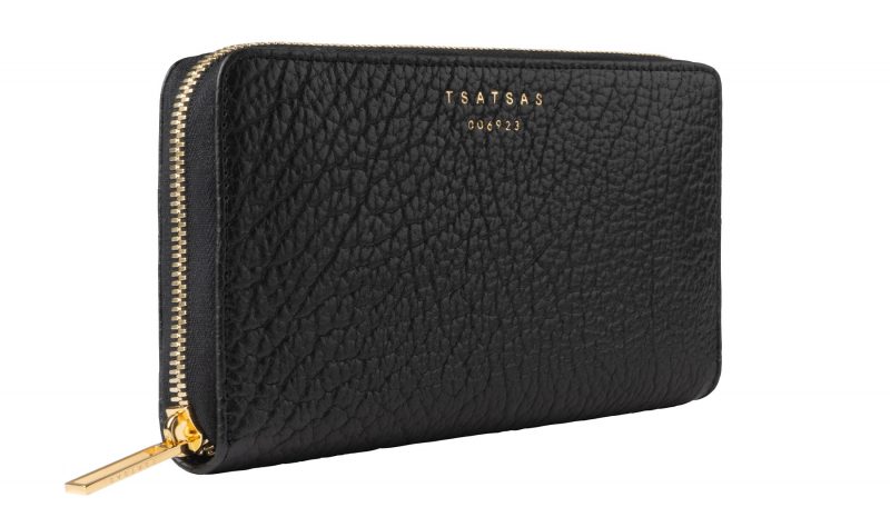 KOBO 2 wallet in black bison leather | TSATSAS
