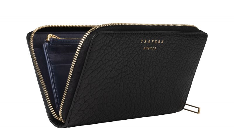 KOBO 2 wallet in black bison leather | TSATSAS