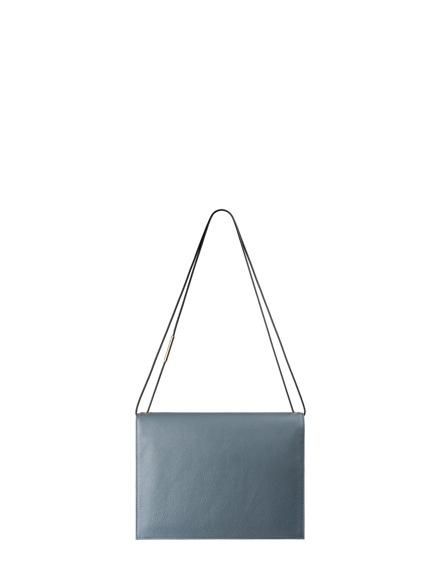 RE-OTHER shoulder bag in slate blue calfskin leather | TSATSAS
