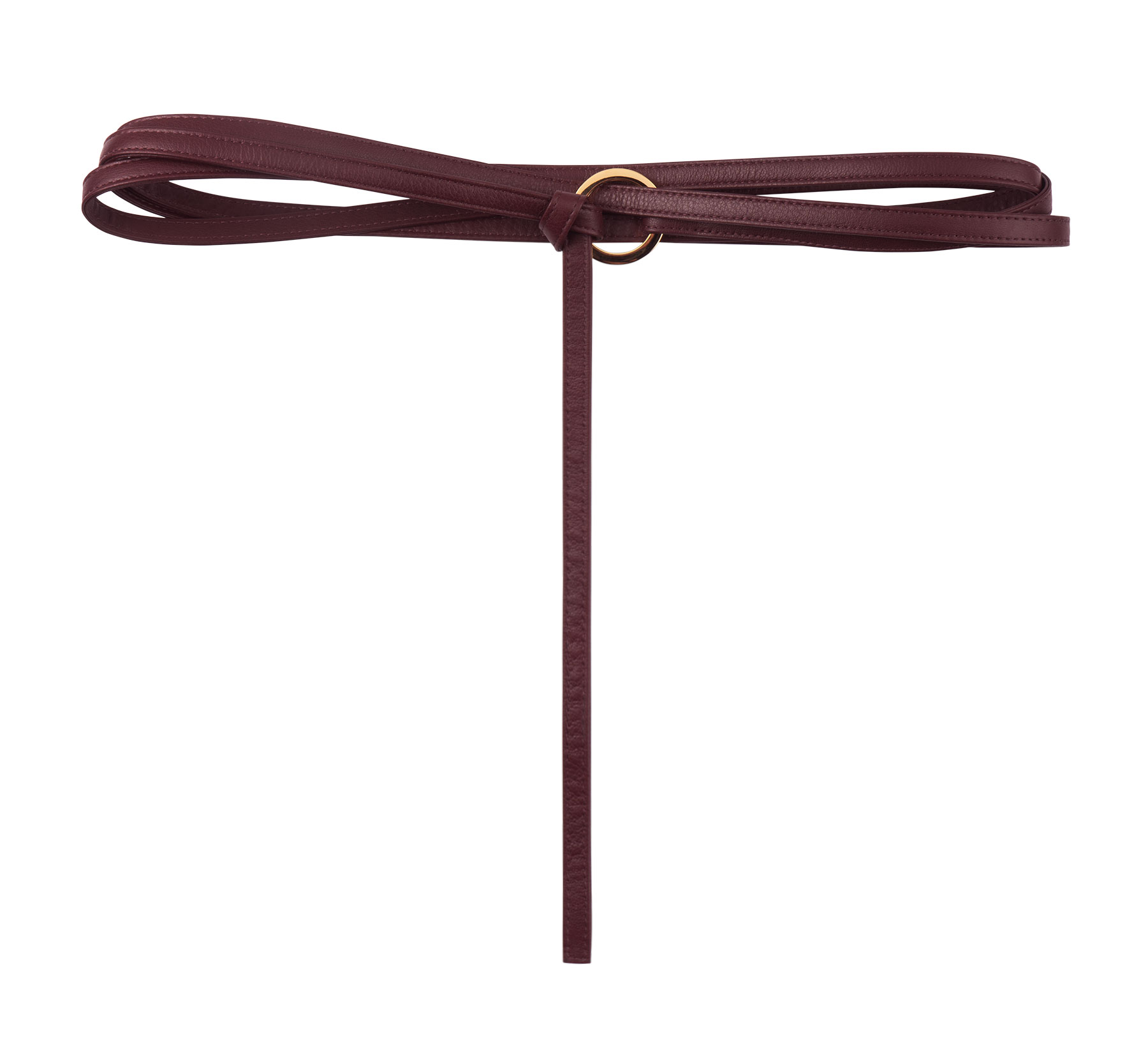 ANIS BELT in burgundy calfskin leather | TSATSAS
