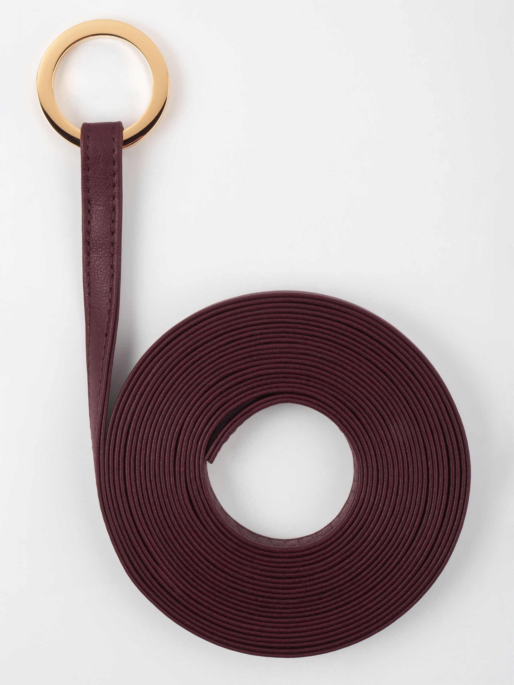 ANIS BELT in burgundy calfskin leather | TSATSAS