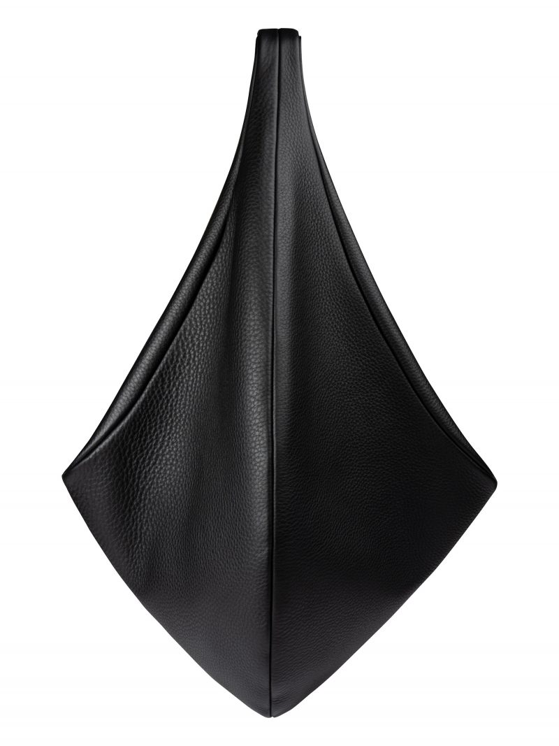 DANAIDE shoulder bag in black calfskin leather | TSATSAS