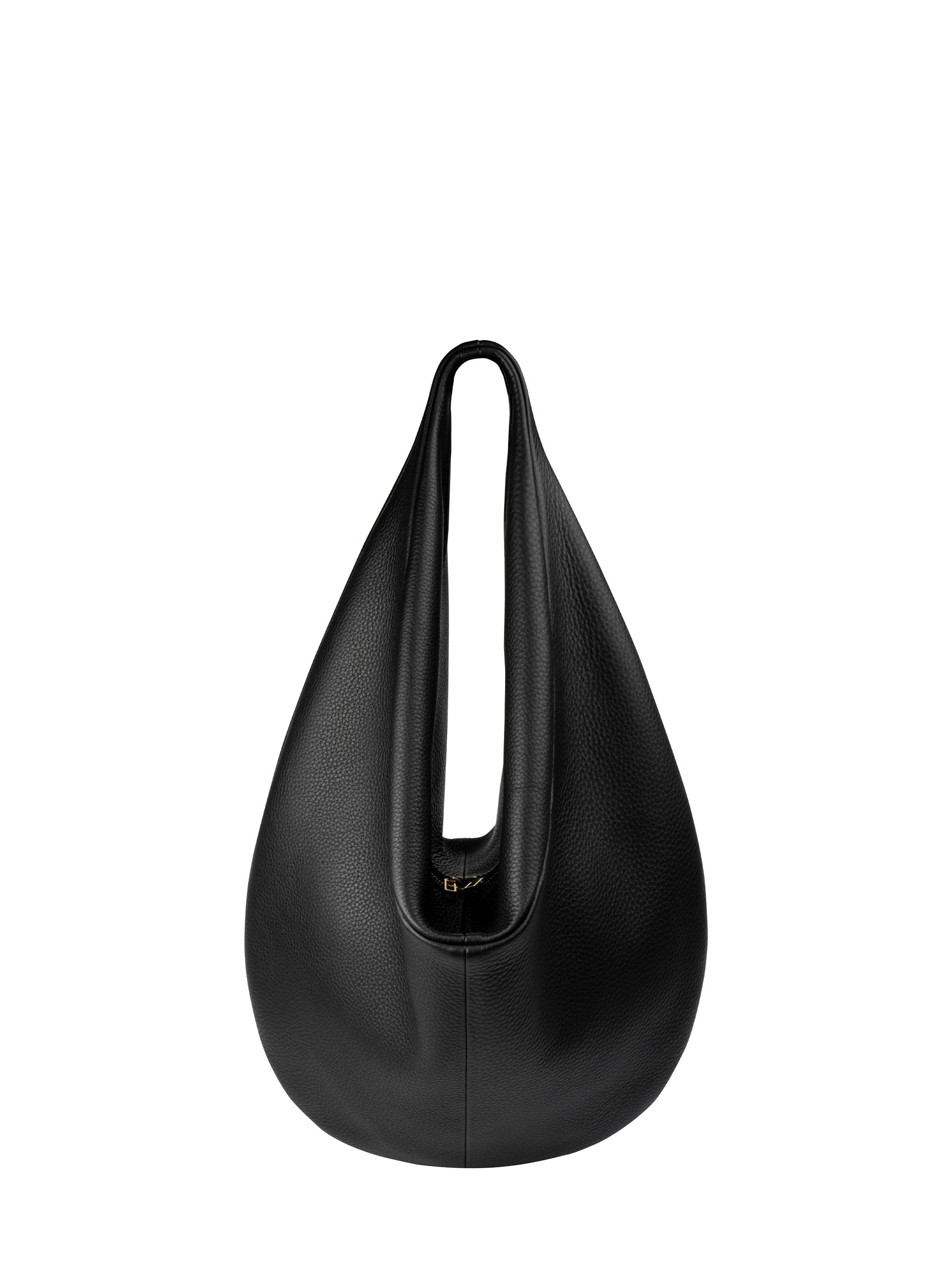 DANAIDE shoulder bag in black calfskin leather | TSATSAS