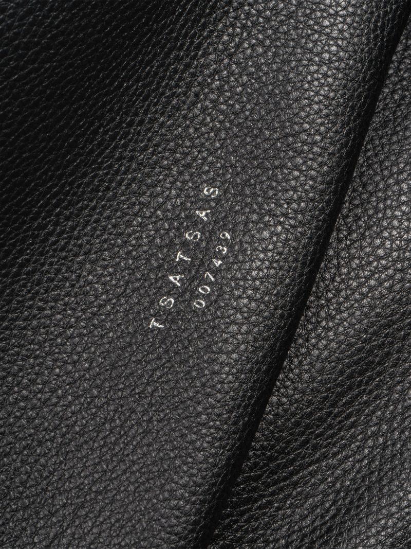 XELA backpack in black calfskin leather | TSATSAS