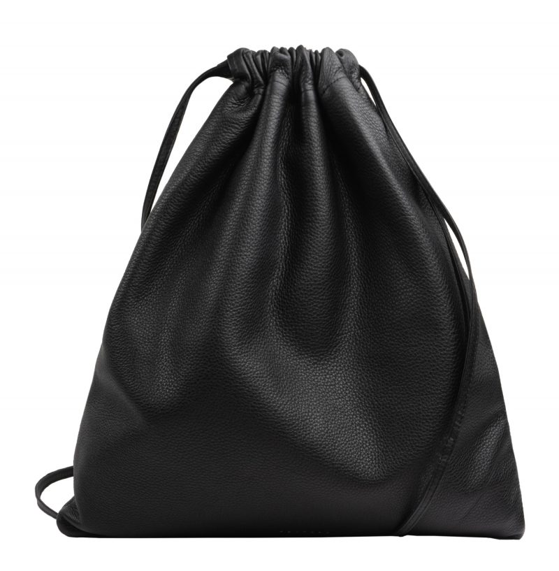XELA backpack in black calfskin leather | TSATSAS