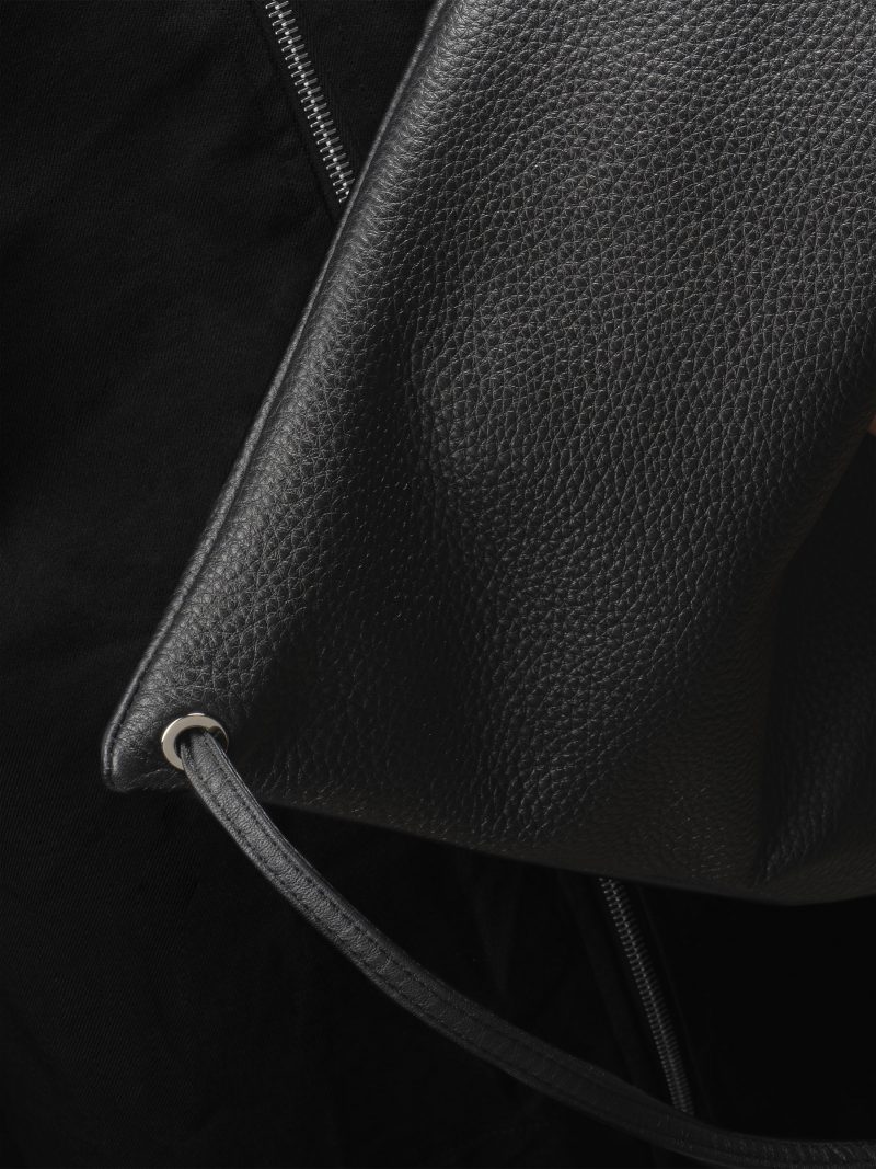 XELA backpack in black calfskin leather | TSATSAS