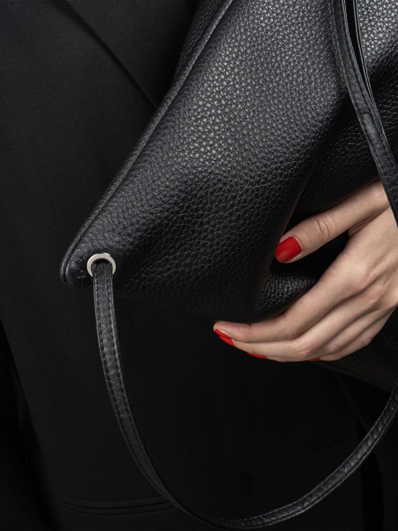 XELA backpack in black calfskin leather | TSATSAS