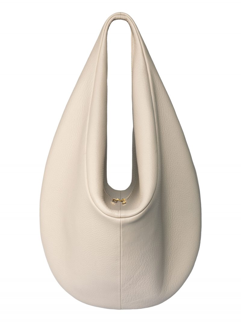 DANAIDE shoulder bag in ivory calfskin leather | TSATSAS