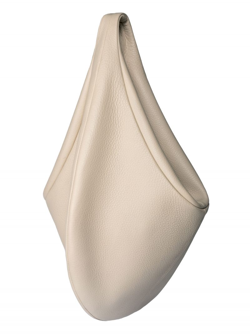 DANAIDE shoulder bag in ivory calfskin leather | TSATSAS