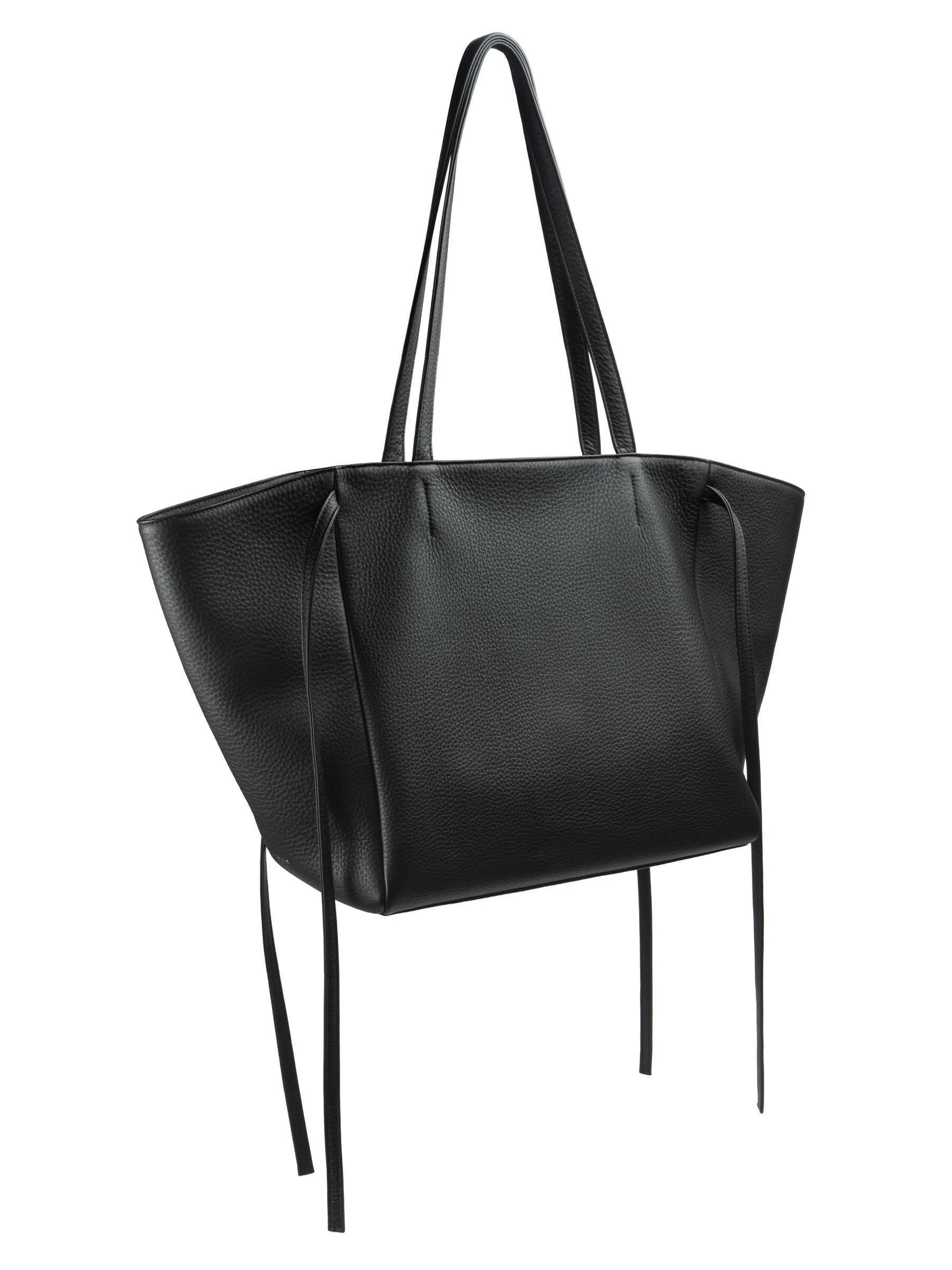 RENEE shoulder bag in black calfskin leather | TSATSAS
