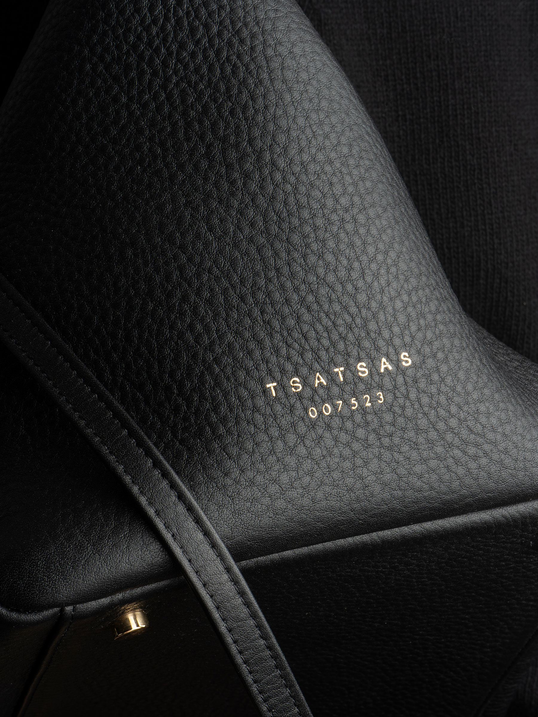 RENEE shoulder bag in black calfskin leather | TSATSAS