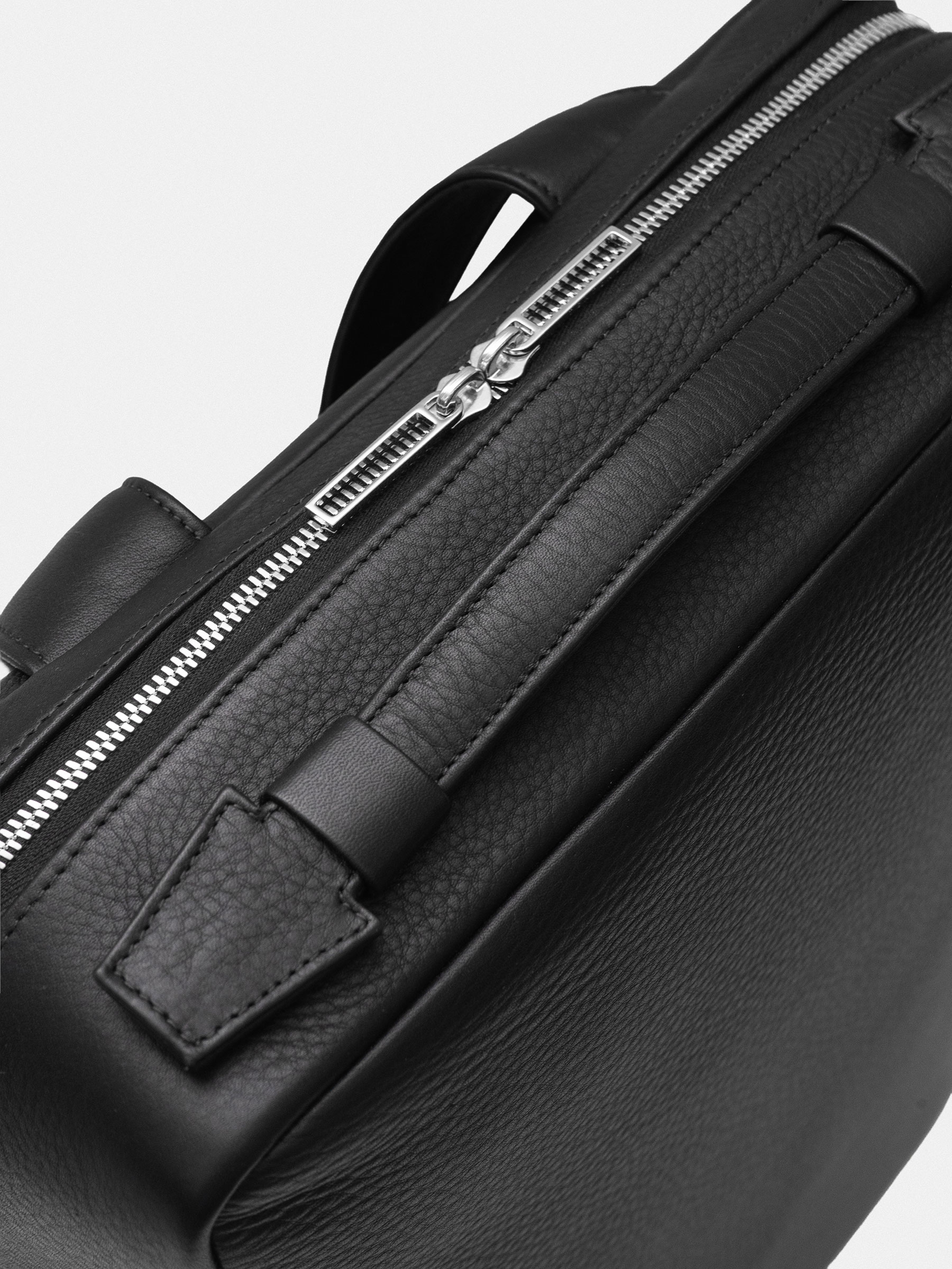 BACK-PACK — backpack in black calfskin leather | TSATSAS and David Chipperfield